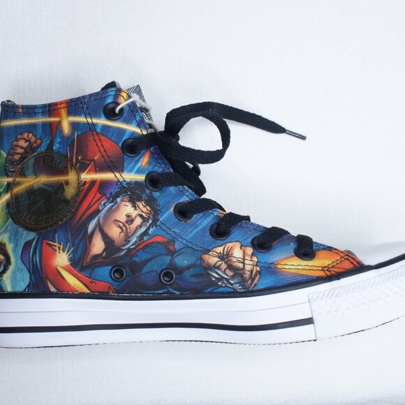 Converse X DC Comics Justice League High Top Converse - Men's 6 or Women's 8 - Picture 15 of 16